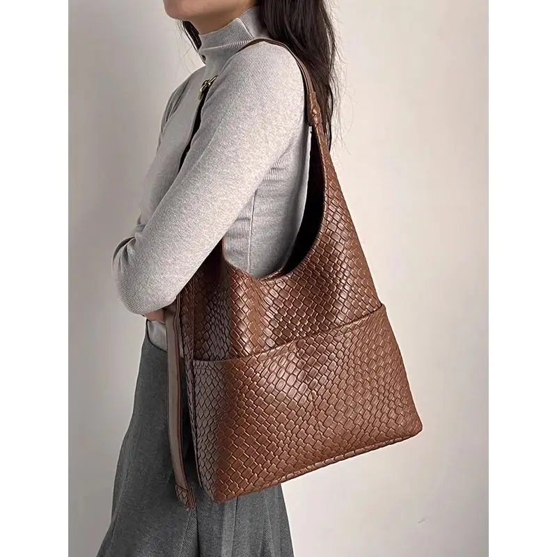 Высококачественная модная кожаная сумка тоут Женская сумочка вместительная