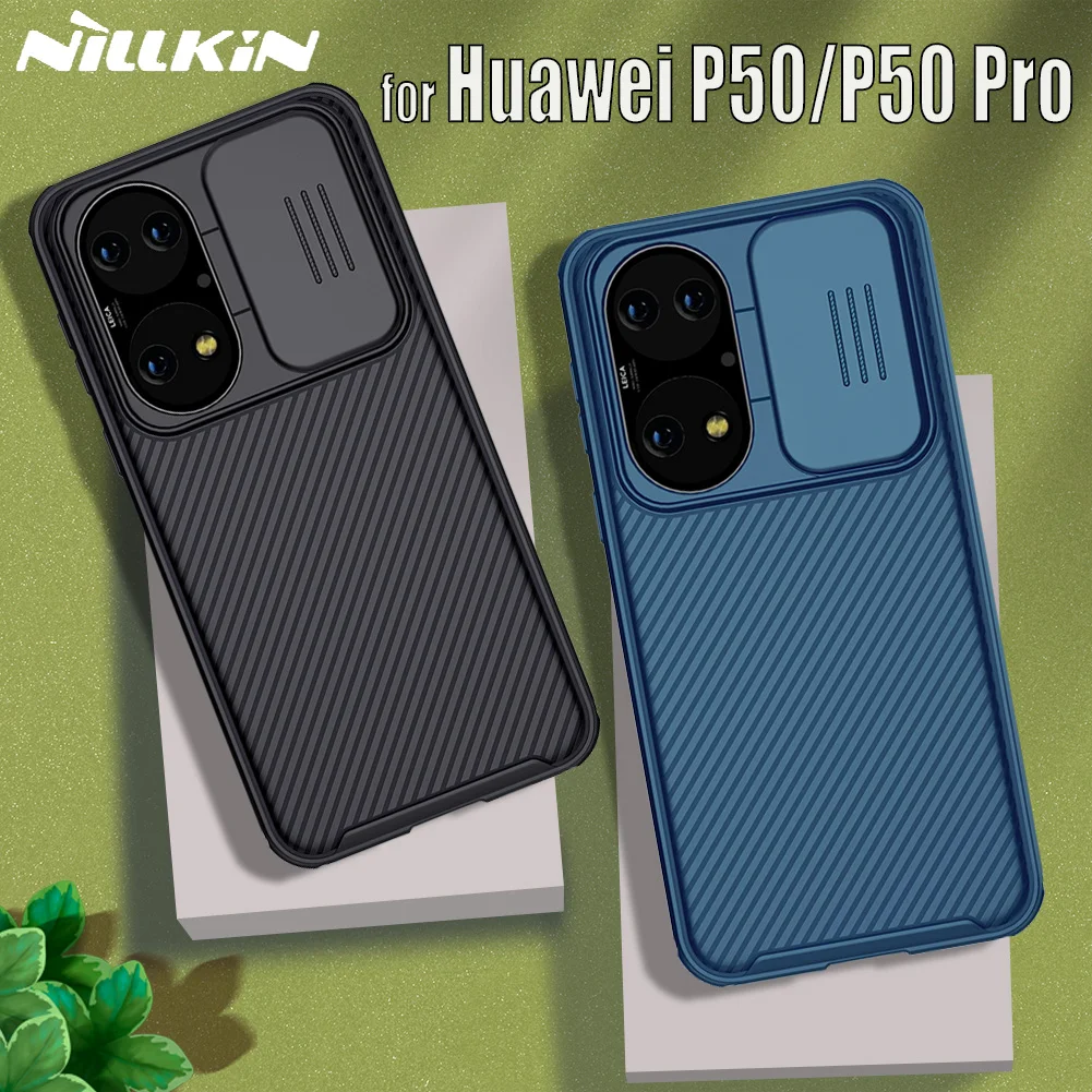

for Huawei P50 Pro Case Nillkin Slide Camera Protect Lens Protection Privacy Protective Shockproof Cover for Huawei P50 Capa Bag