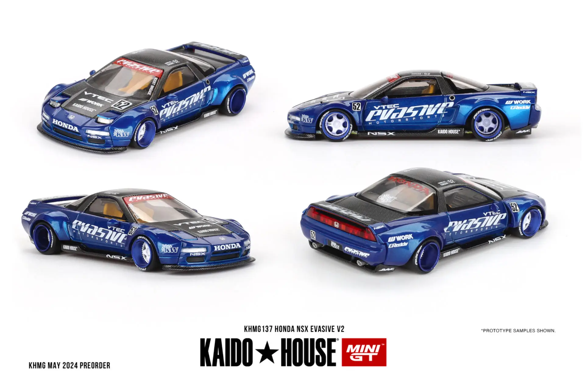 Модель автомобиля отлитый под давлением модель Kaido House + MINIGT NSX evend V2