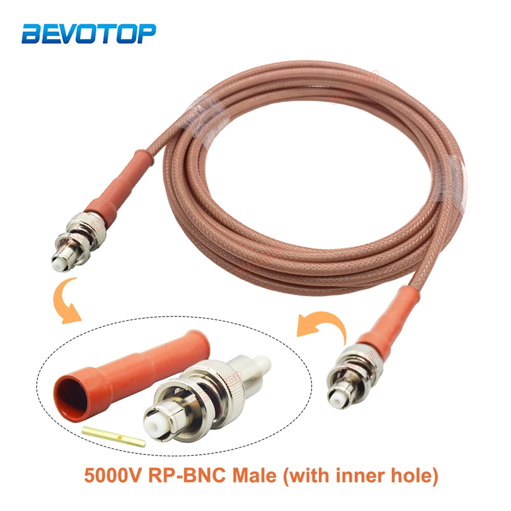 

BEVOTOP High Quality RG142 Cable SHV 5000V 5KV RP-BNC Male to RP-BNC Male High Voltage Connector RF Coaxial Pigtail Cable