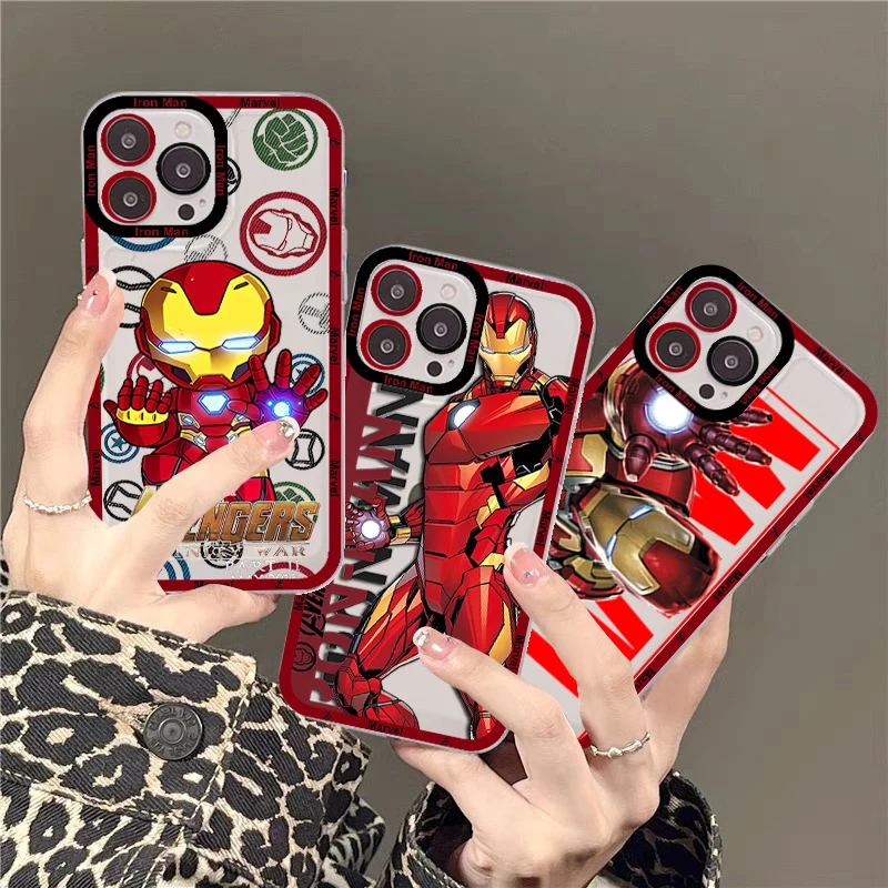 

Marvel Iron Man Tony Stark Phone Case For IPhone 11 12 13 14 Mini Pro Max XR X XS TPU Clear Case For 8 7 6 Plus SE 2020