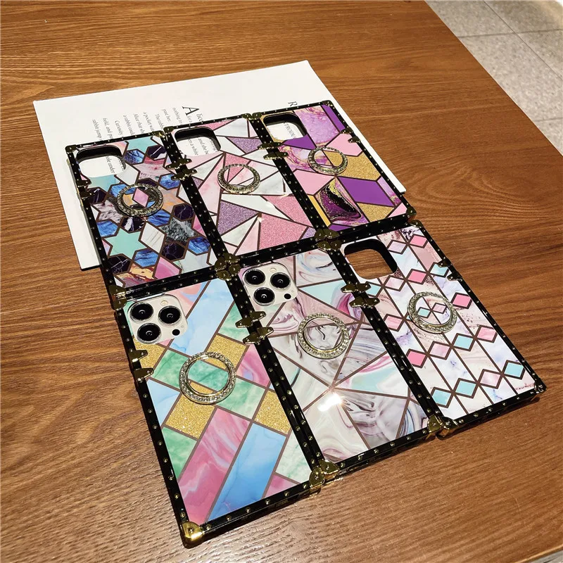 Роскошный Бриллиантовый блестящий Мраморный бампер чехол для телефона Huawei Mate 30 20