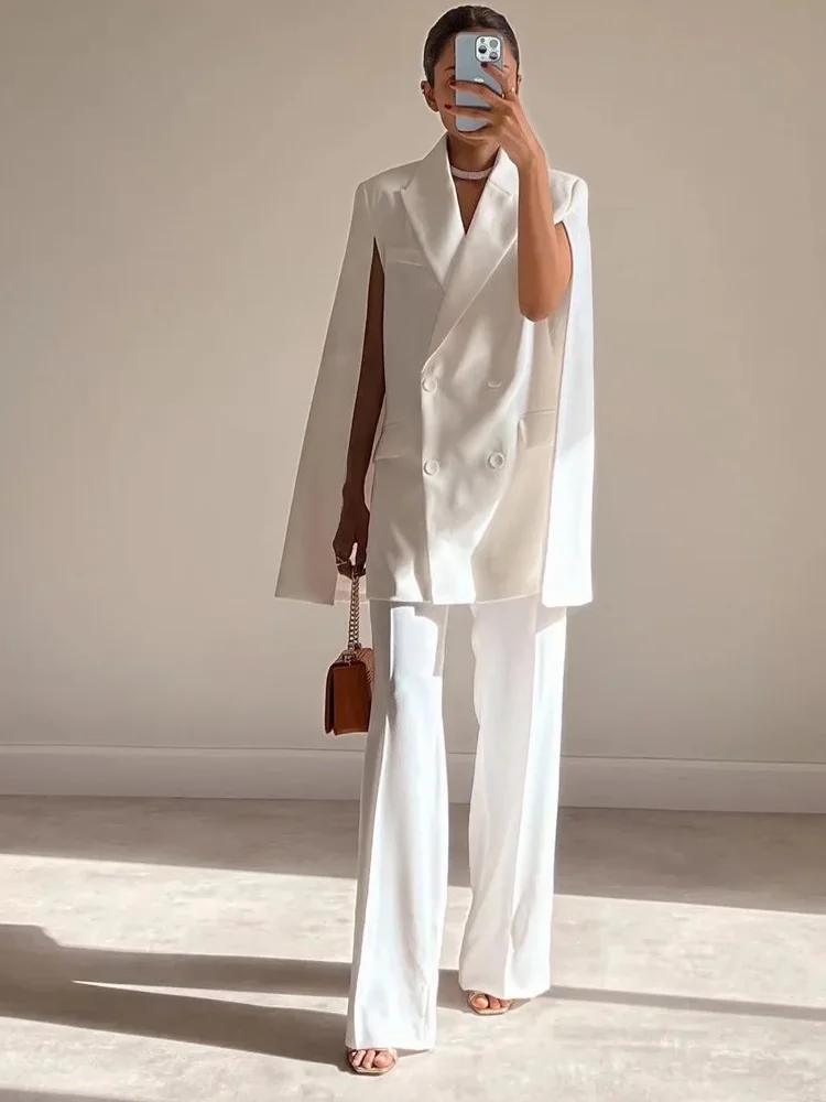 Женский пиджак с карманами TRAF Розовый Повседневный Блейзер модный двубортный