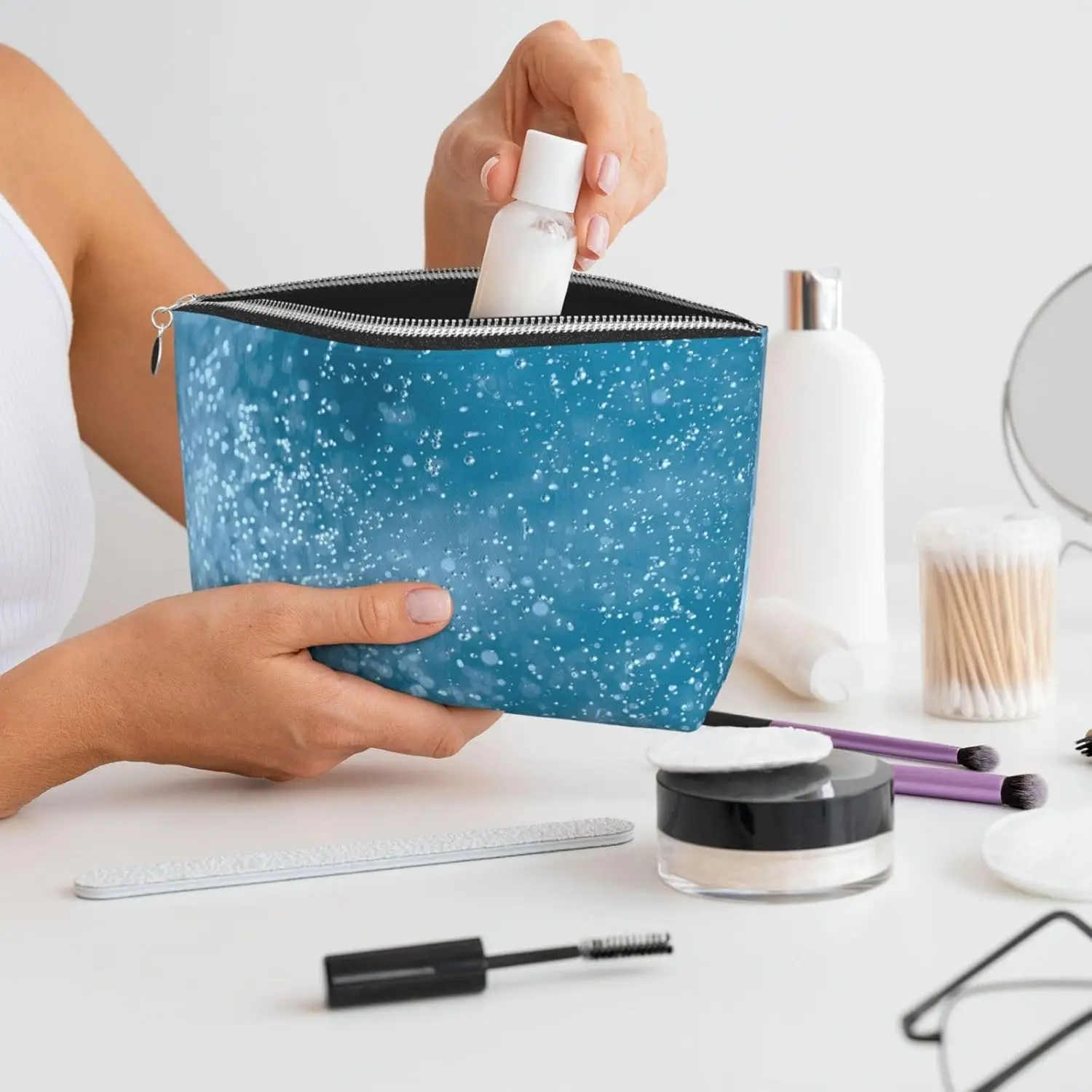 Воздушные пузыри в воде косметичка для женщин дорожный размер туалетные