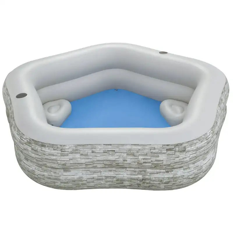 

Stone 7`x 6`9" x 21" Family Inflatable Kiddie Pool
