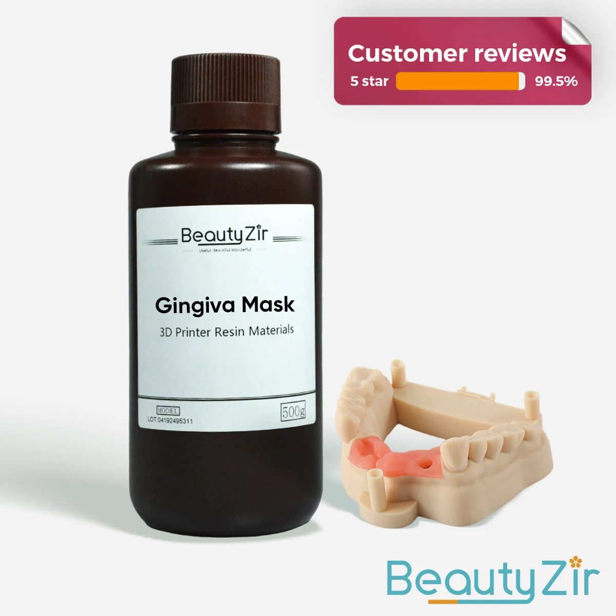 Beautyzir Маска десны смола 3D-принтер специальная временная корона