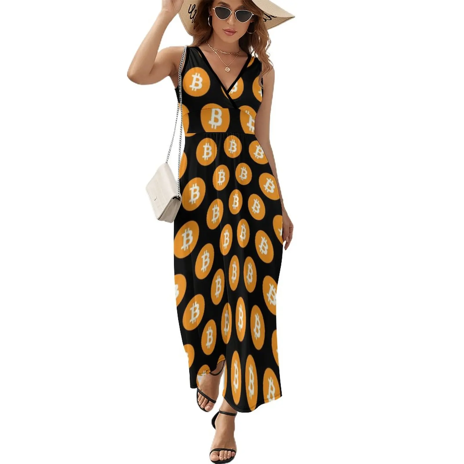 

Much Bitcoin Dress Virtual Daily Sale Bodycon Colorful Women Patterns One-Piece Dress