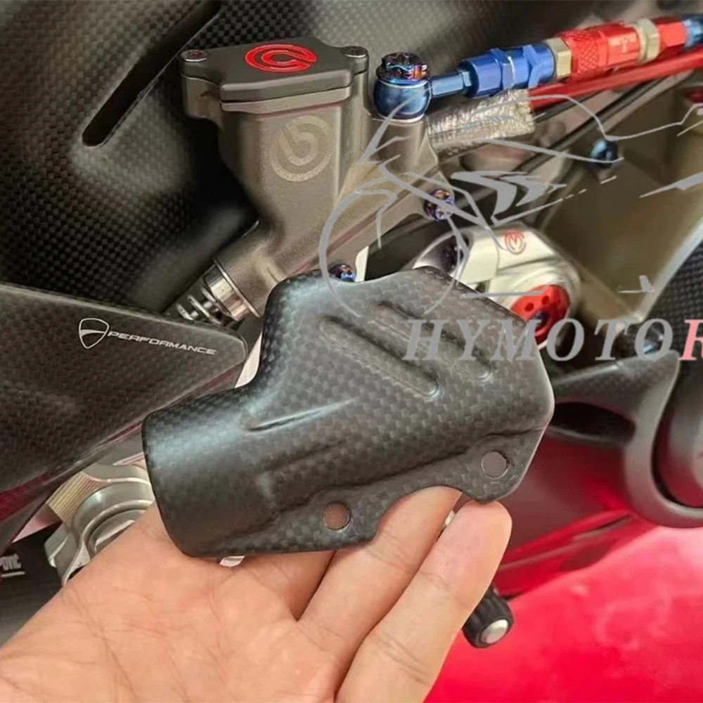 Крышка заднего тормозного насоса из углеродного волокна мотоцикла для DUCATI Panigale V4