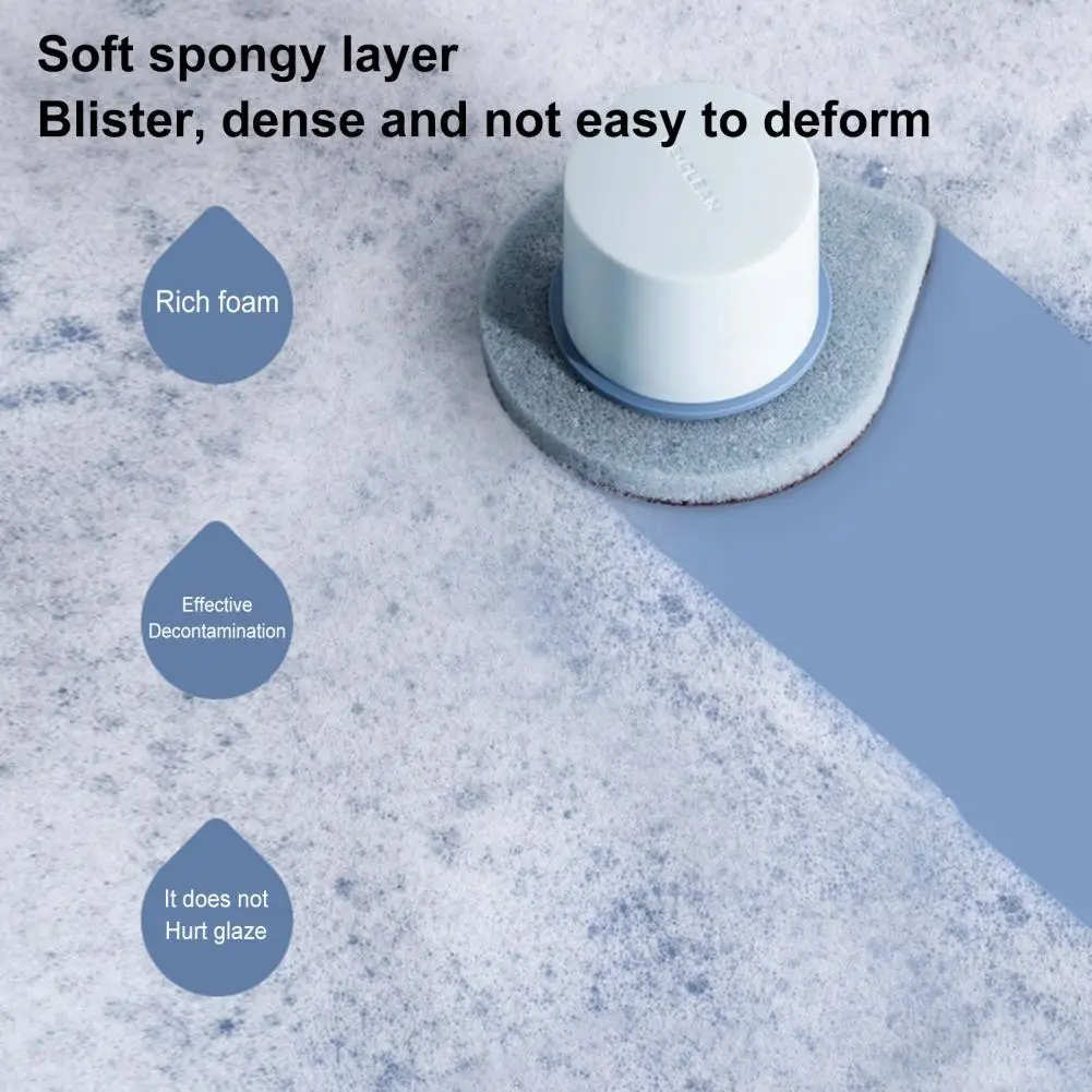 

Drop Shape Useful Creative Corner Sponge Wiper Reusable Sponge Wiper Strong Decontamination for Bathroom