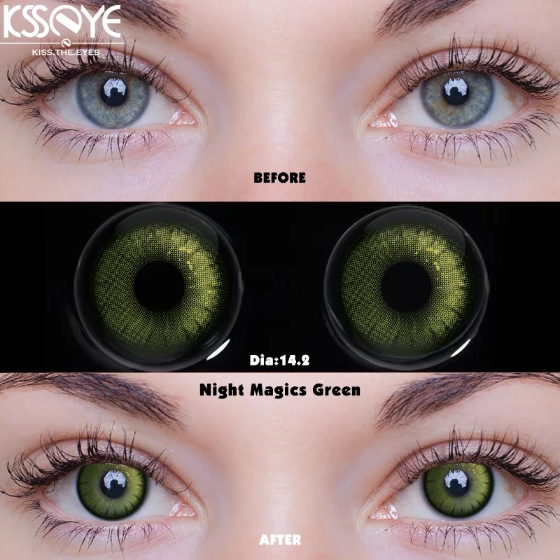KSSEYE 2 шт. горячая распродажа цветные контактные линзы мягкие для красоты глаз