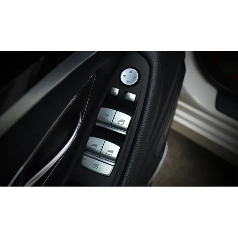 Фото Для BMW 1, 3, 4, 5, 6, 7 серии, X3, X4, X5, X6: хромированная накладка из АБС-пластика на кнопку стеклоподъемника, аксессуар для интерьера автомобиля №5