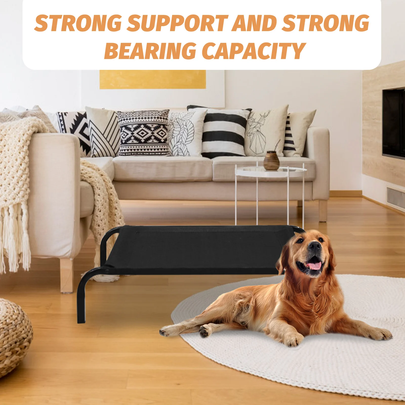 

Bed Hammock Dog Elevated Pet Cat Raised Puppy Mesh Replacement Cot Breathableparts Cooling Standing Kennel Free Sleeping Outdoor