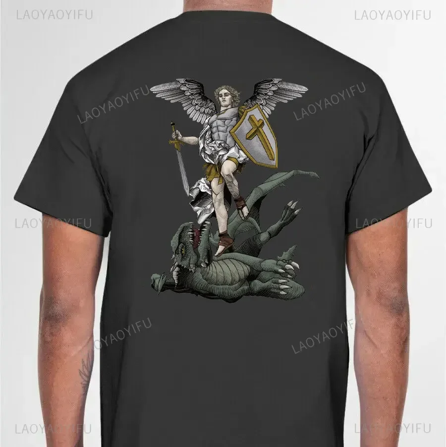 Не делайте мир с плохим разрушением. Футболка Archangel Saint Michael Мужская Летняя