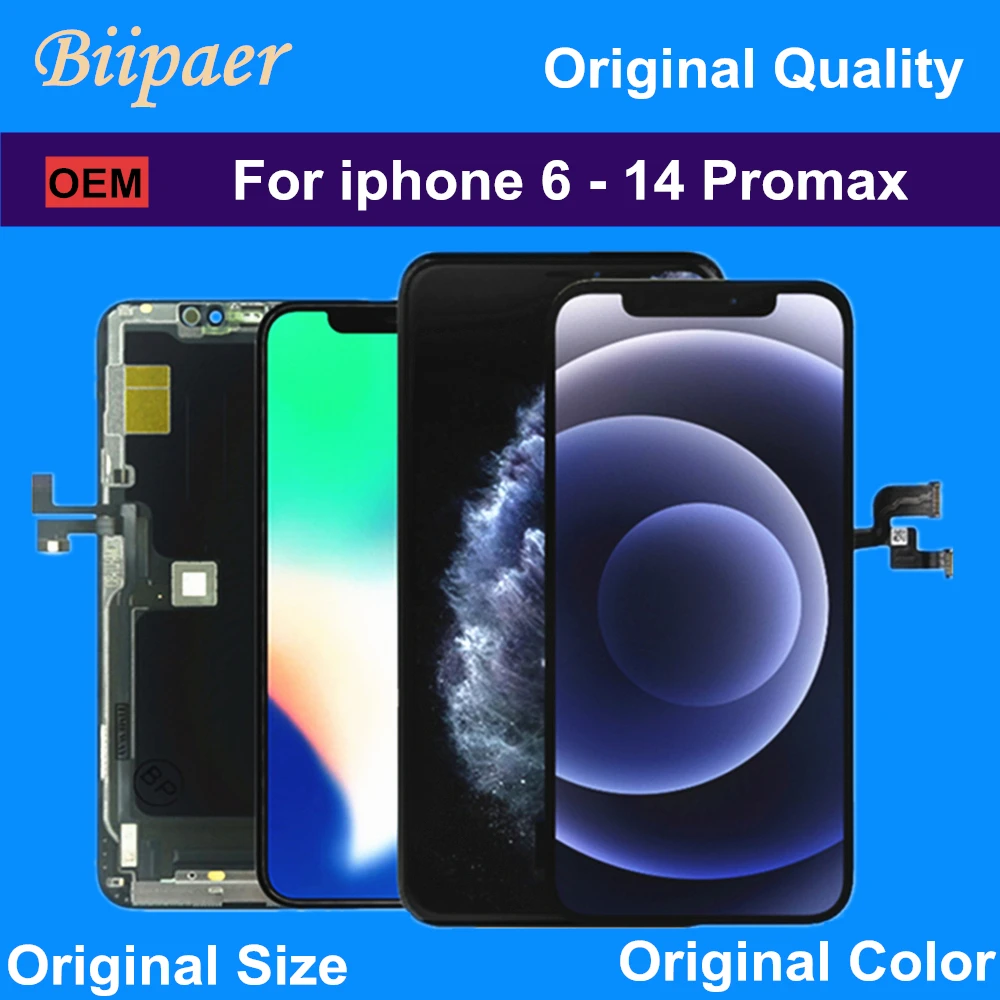 

OEM Pantalla Original Soft OLED LCD For iPhone XR 11 Pro X XS 13 LCD Touch Screen Digitizer For iPhone 11 XSMax 13Pro 14 14Pro