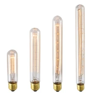 vintage edison light bulb long tube incandescent bulb 40w e27 linear retro bulb t125 t185 t225 t30 t300 led filament edison lamp