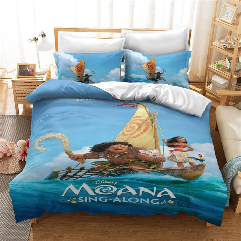 

Комплект постельного белья Zoobies Disney Moana, пододеяльник, украшение для кровати, Мультяшные подарки для мальчиков и девочек, односпальные и двухспальные размеры
