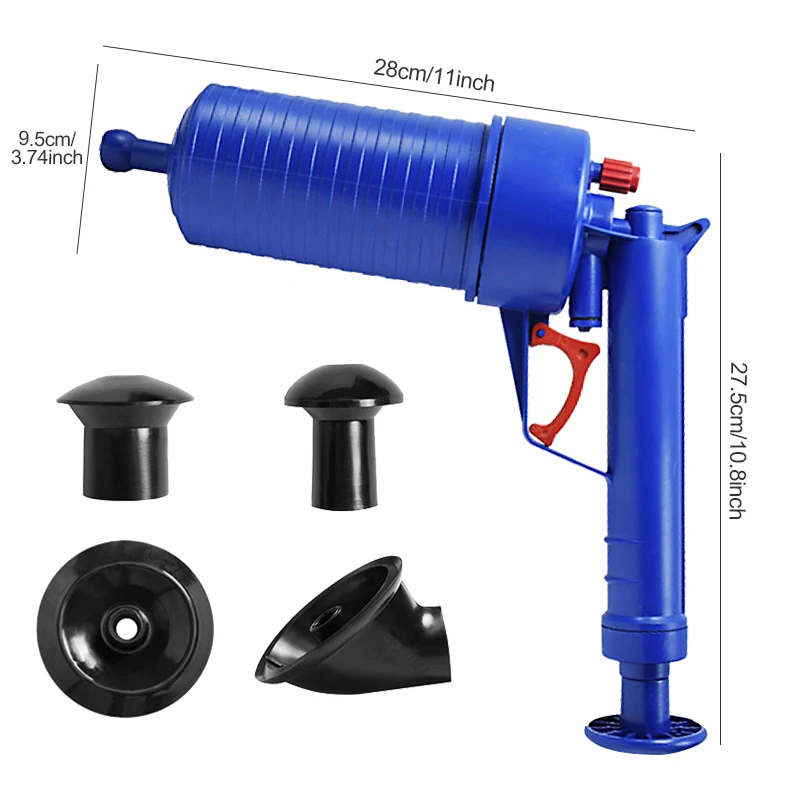

Pipe Plunger Drain Unblocker High Pressure Air Drain Blaster Pneumatic Plungers For Toilet Shower Sink Floor Drain Blockage Tool
