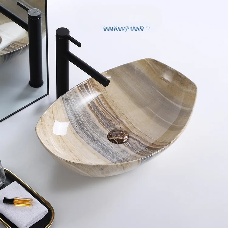 Новый дизайн керамическая овальная столешница в европейском стиле для отеля