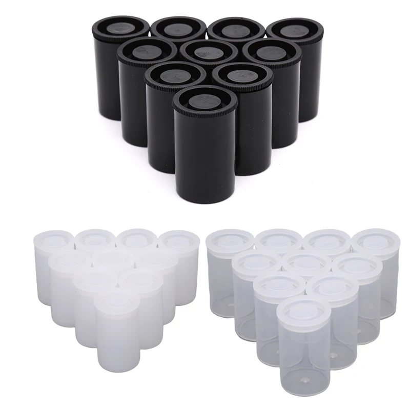 20Pcs Plastic Empty Film Canister Camera Reel Container Storage Case Can For Accessories Art Beads Coin Pill Fishing Bait
