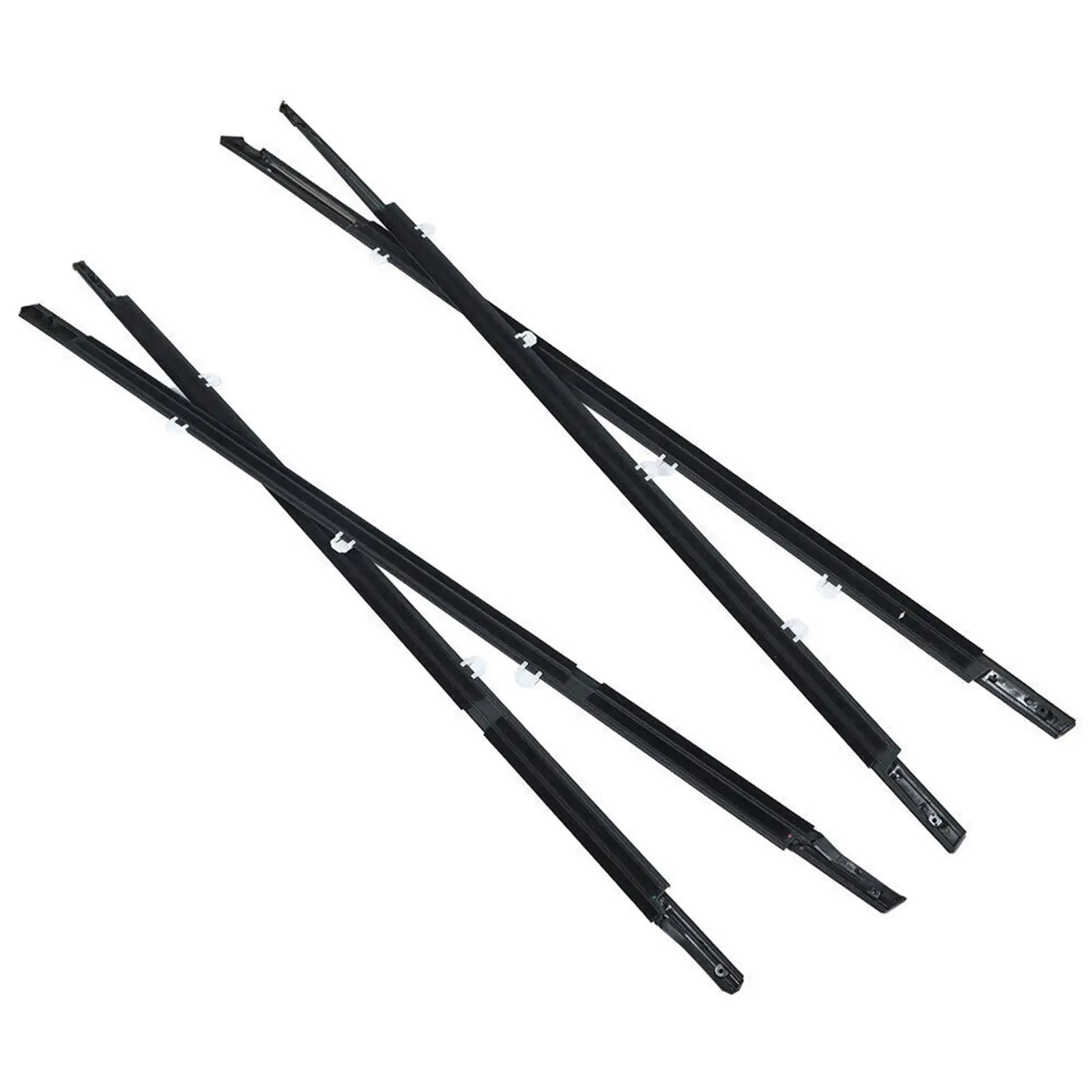 

4pcs Weather Strips Seal Door Outside Trim 72910TA0A01 Rubber Seal Belt Window