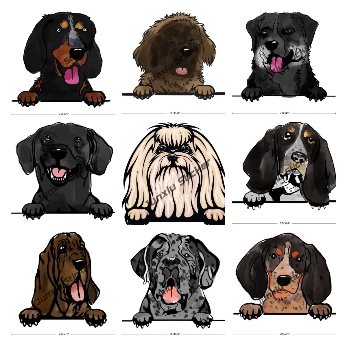 

Прозрачная виниловая наклейка I Love My Dogs, наклейка для окон, логотип итальянской собаки, Художественная печать, наклейка на окно собаки, наклейка