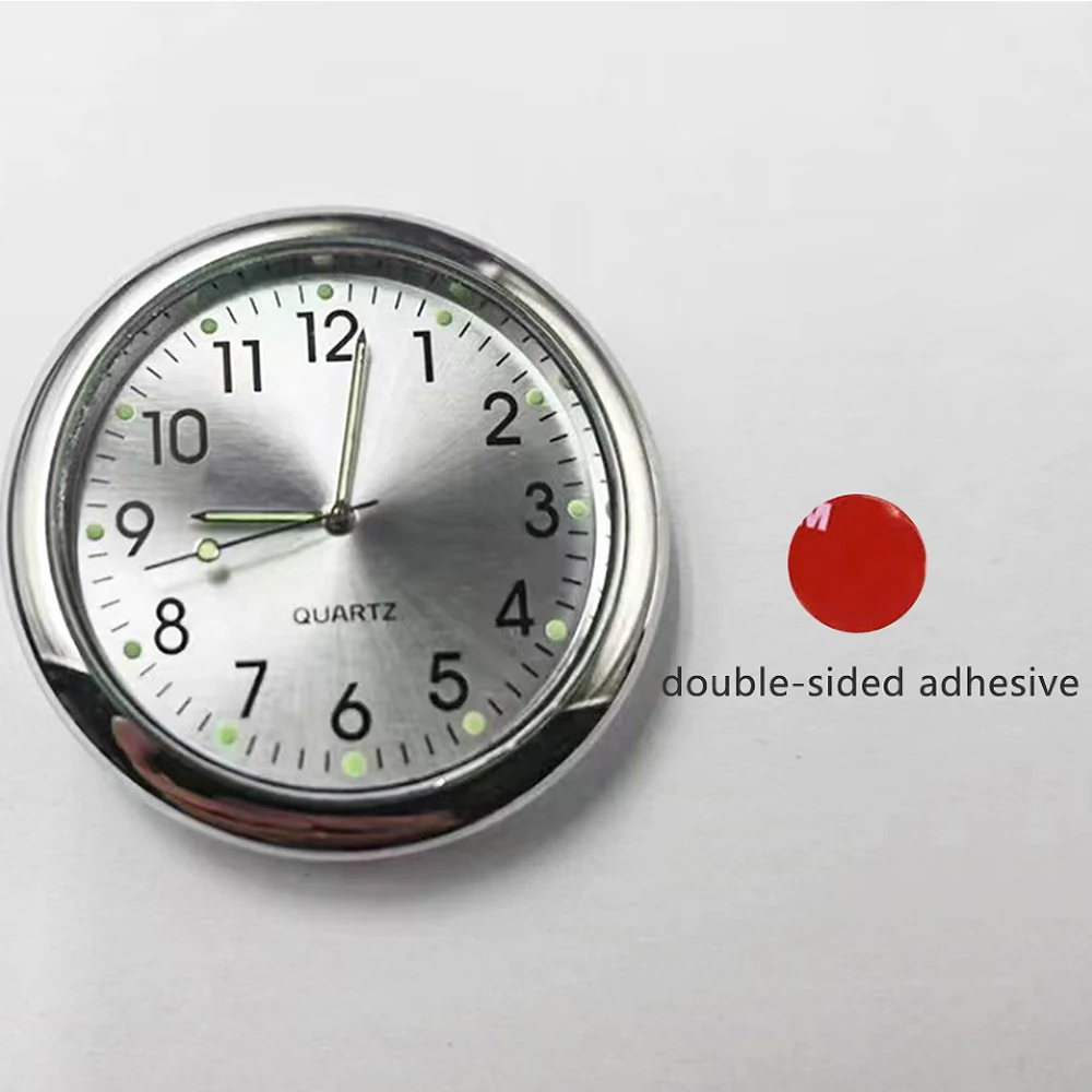 

40 мм светящиеся автомобильные часы, водонепроницаемые мини-электронные часы, кварцевые часы, велосипедные мотоциклетные часы, часы на приборной панели в автомобиле