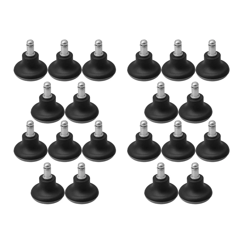 

20Pcs Bell Glides Replacement Office Chair Or Stool Swivel Caster Wheels To Fixed Stationary Castors