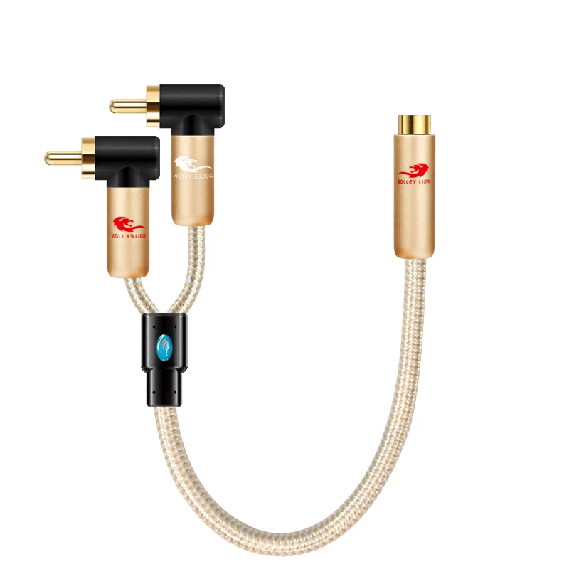 

Преобразующий кабель HiFi, 25 см, RCA, разъем мама-двойной, RCA, телефонный сплиттер для сабвуфера, экранирование аудиокабеля