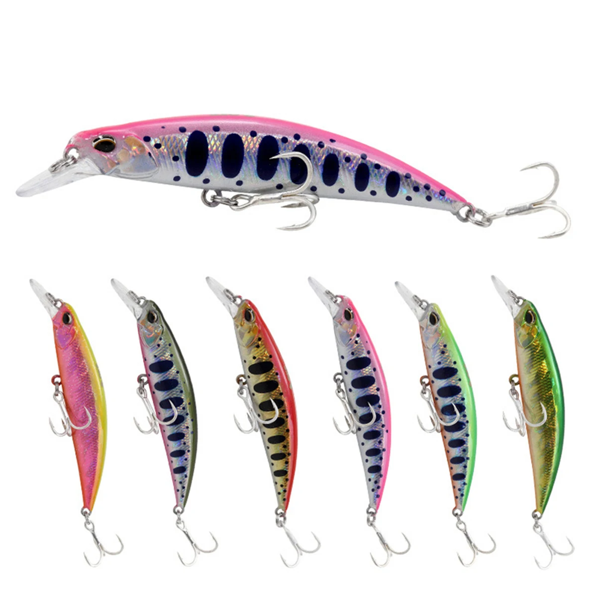 

Minnow Wobbler RYUKI 80S Sinking Trolling Swimbait 8cm 12g Fishing Lure Jerkbait Artificial Bait Culter Alburnus Bass Bait