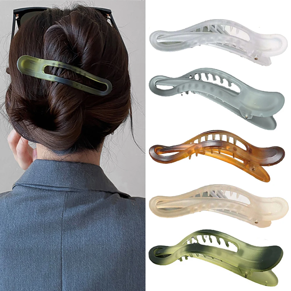 

Matte Claw Clip Large Acrylic Crab Shark Hair Claws Bath Clip Ponytail Clip for Women Girls Hairpins Headwear Hair Accessories