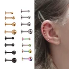 Винтажные медицинские серьги-гвоздики из нержавеющей стали 316L для предотвращения аллергии для мужчин и женщин, ювелирные изделия для вечеринок в стиле панк, подарок, 2,5 мм, 3 мм, 4 мм, 5 мм