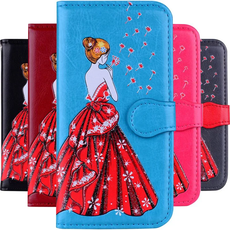 

Cute Girl Lady Glitter Case For Samsung Galaxy A8 A5 J3 J5 J7 2017 S9 S8 Plus S7 S6 Edge S5 Princess Wallet Card Slot Cover P97Z
