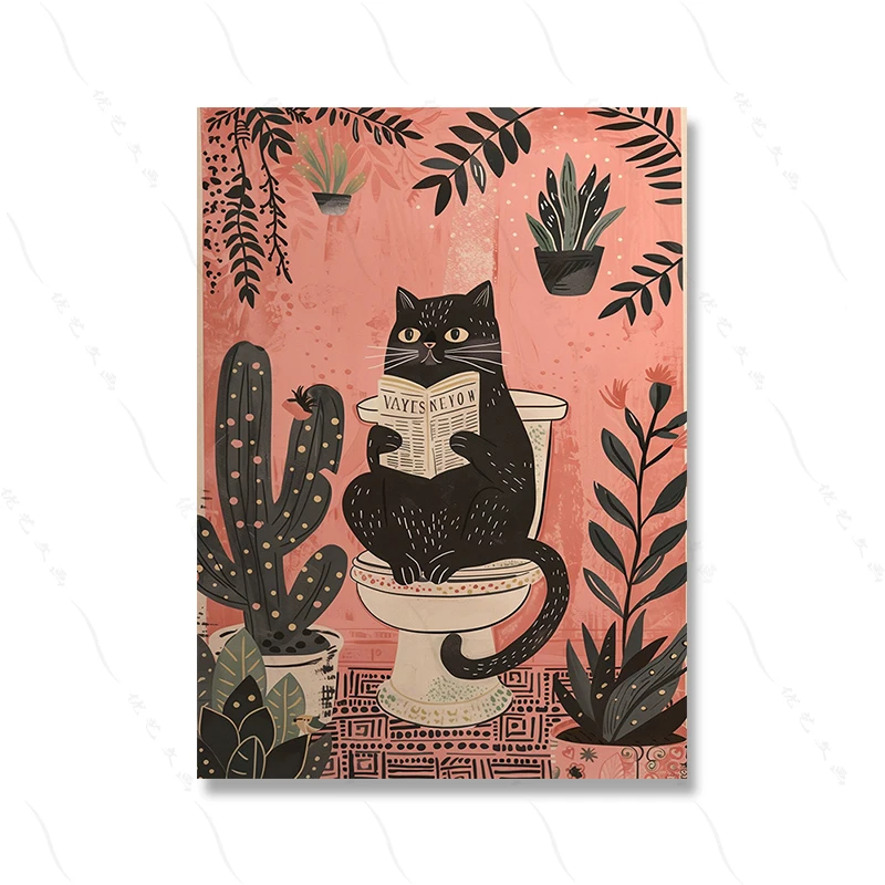 

Картина "Черная кошка в туалете"