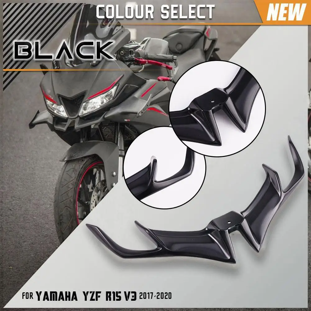 

for YAMAHA YZF R15 YZFR15 V3.0 Motorcycle Front Fairing Aerodynamic Winglet Lower Cover Protection Guard Wind 2017-2019 ABS 2018