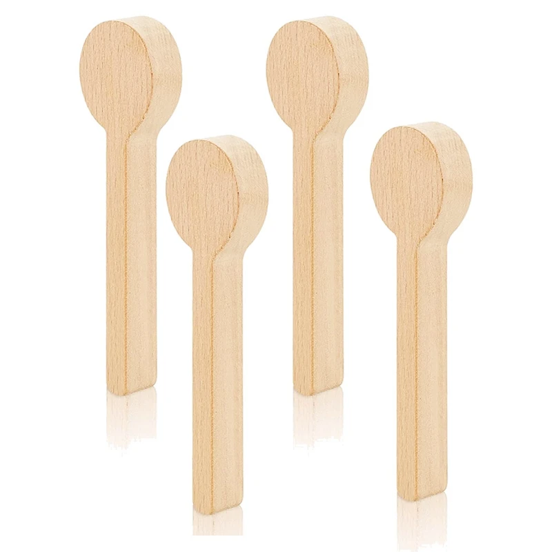 

4 Pcs Wood Carving Spoon Blank Beech Wood Unfinished Wooden Craft Whittling Kit For Whittler Starter
