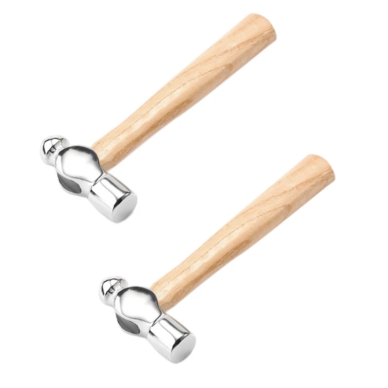 

GTBL Jewelry Making Supplies Tools Jewelry Mini Hammer 6 Inch Ball Peen Hammers Chasing Hammer For Leather Craft 2Pcs