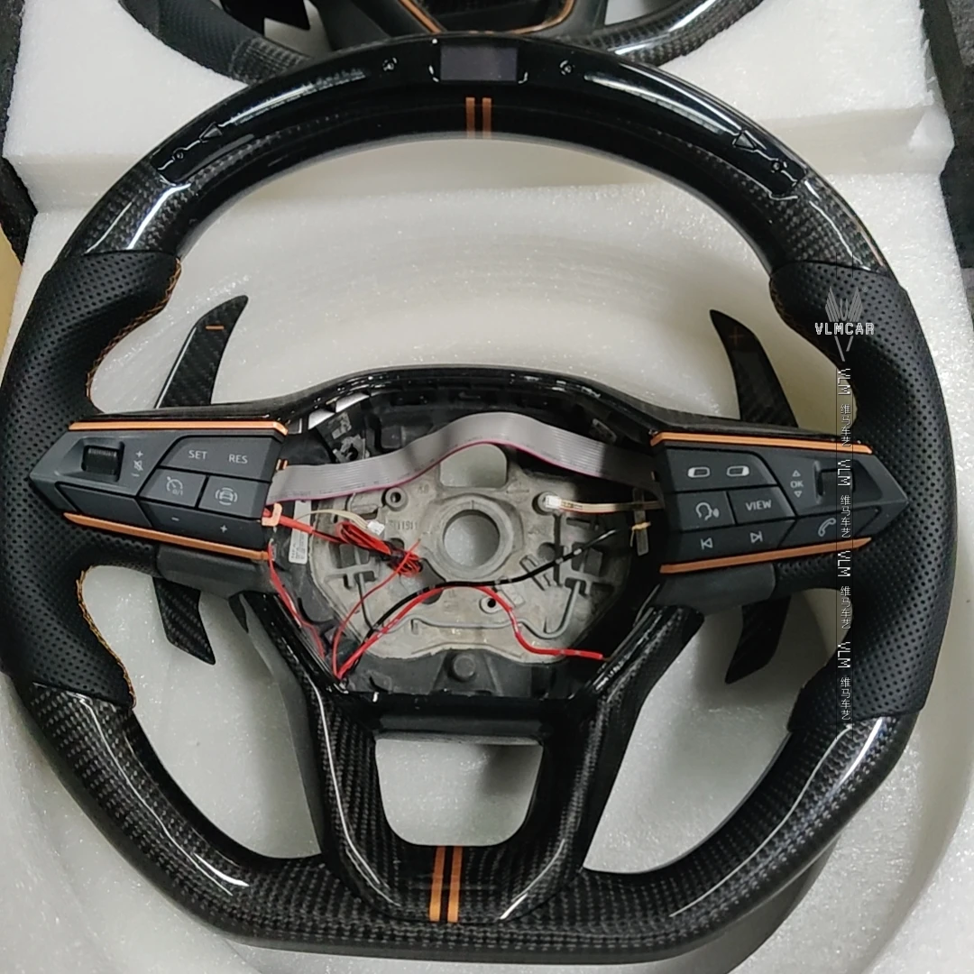 Накладка на руль из углеродного волокна VLMCAR для Seat Cupra Ateca MK4 2023, с веслами, частный заказ Leon Cupra (art.: 3920cad12b00a) - 3920cad12b00a