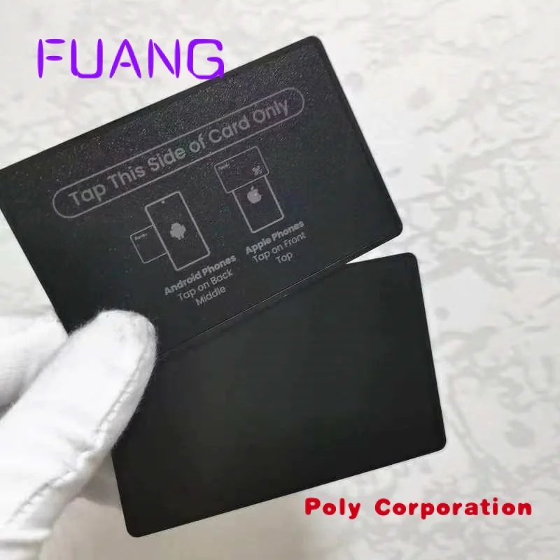 Custom Mirror Reflective Vip Member Laser Engraving Business NFC RFID Metal Cards With Chip Slot/Logo/Qr Code