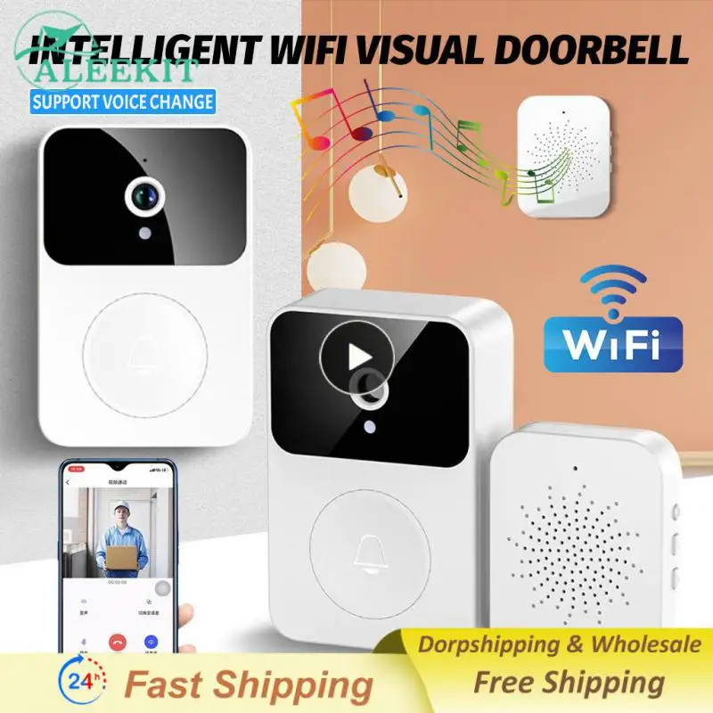 

Беспроводной дверной звонок 1080p с камерой, Wi-Fi, 800 мАч