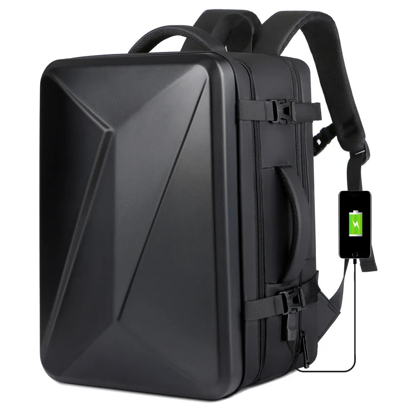 2022 New 55L Business Backpack for Men Hard Shell Usb Charging Backpacks Waterproof School Travel Bag Fit for 17 Inch Laptop