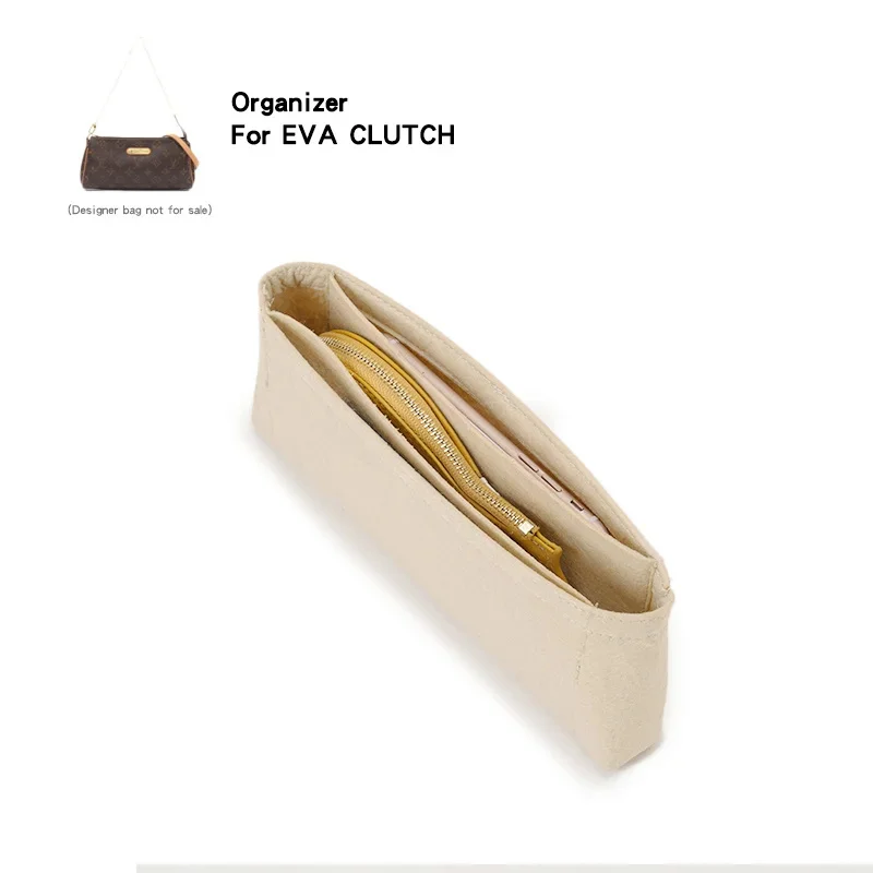

Fit For Eva Clutch Women Small Bag Organizer Cosmetic Insert With Phone Pockets Toiletry Pouch Felt Liner Inner Bag Shaper