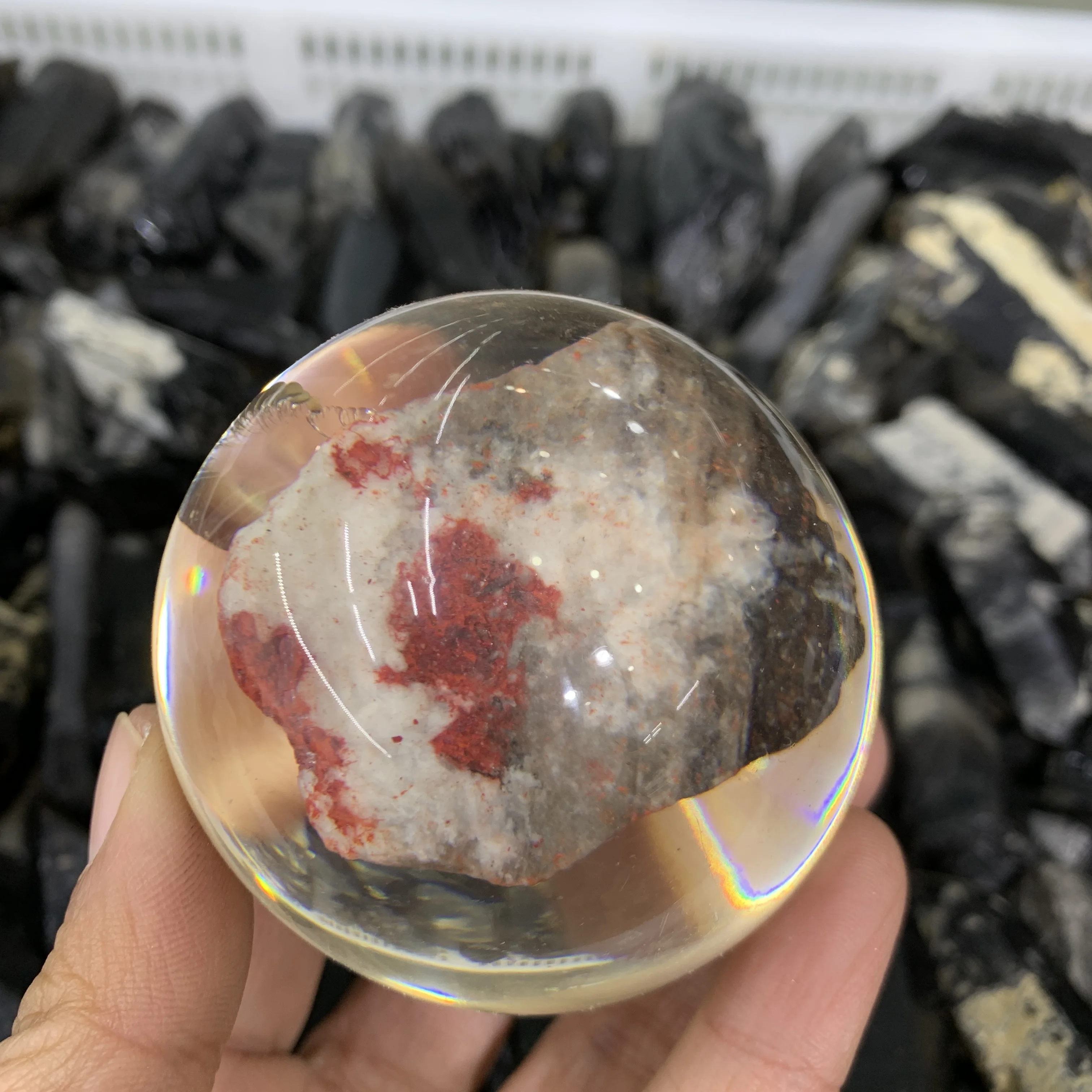

6 см каучуковый шар cinnabar, Хрустальная Сфера, подарок, украшение для дома