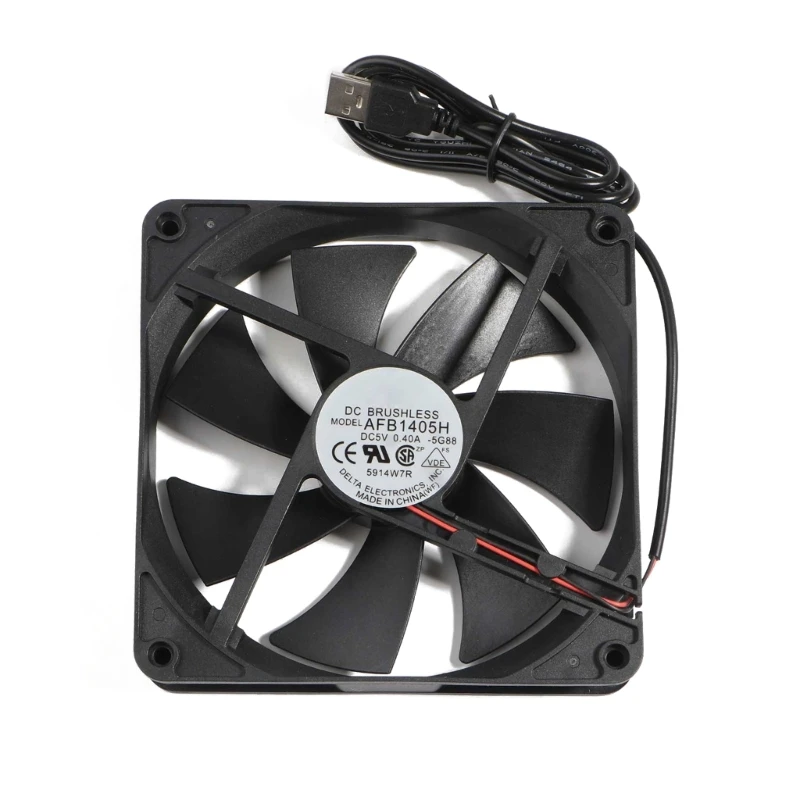 

140mm DC5V USB Connector CPU Cooler Radiator 14cm 140x140x25mm Computer PC Cooling Fans Dropship