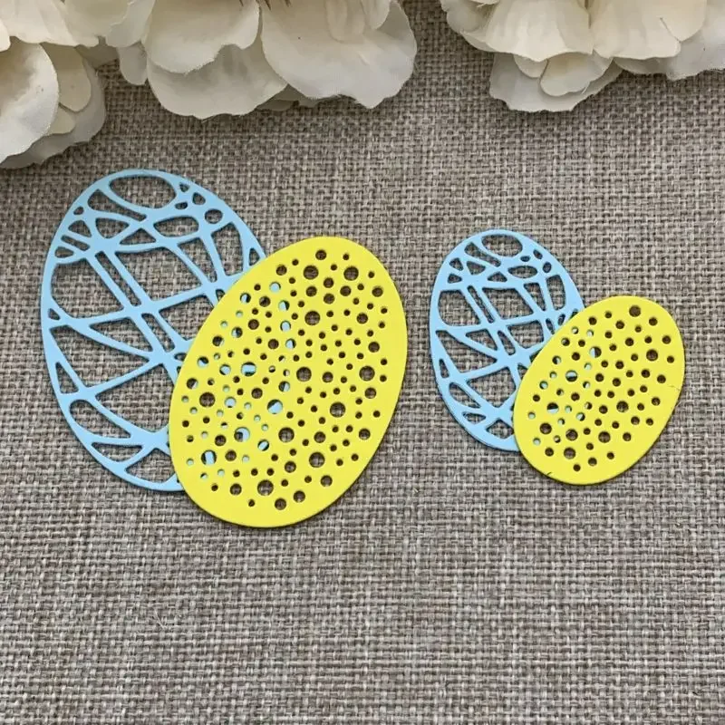 Пасхальный узор с дырками яйцо металлические штампы для DIY скрапбукинг