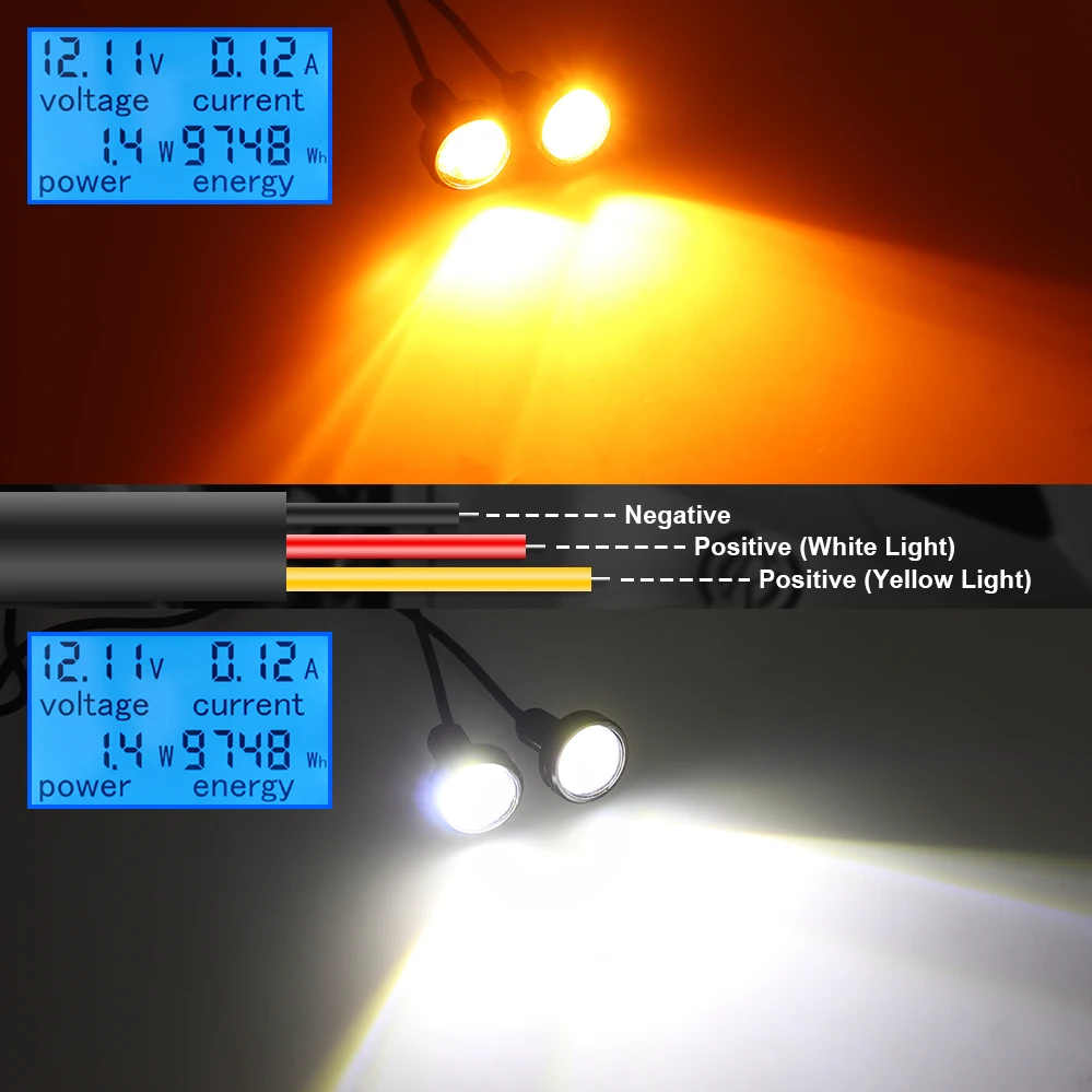 4/10 шт. Водонепроницаемая Автомобильная противотуманная лампа Eagle Eye 4014 12SMD 12 В 23 мм