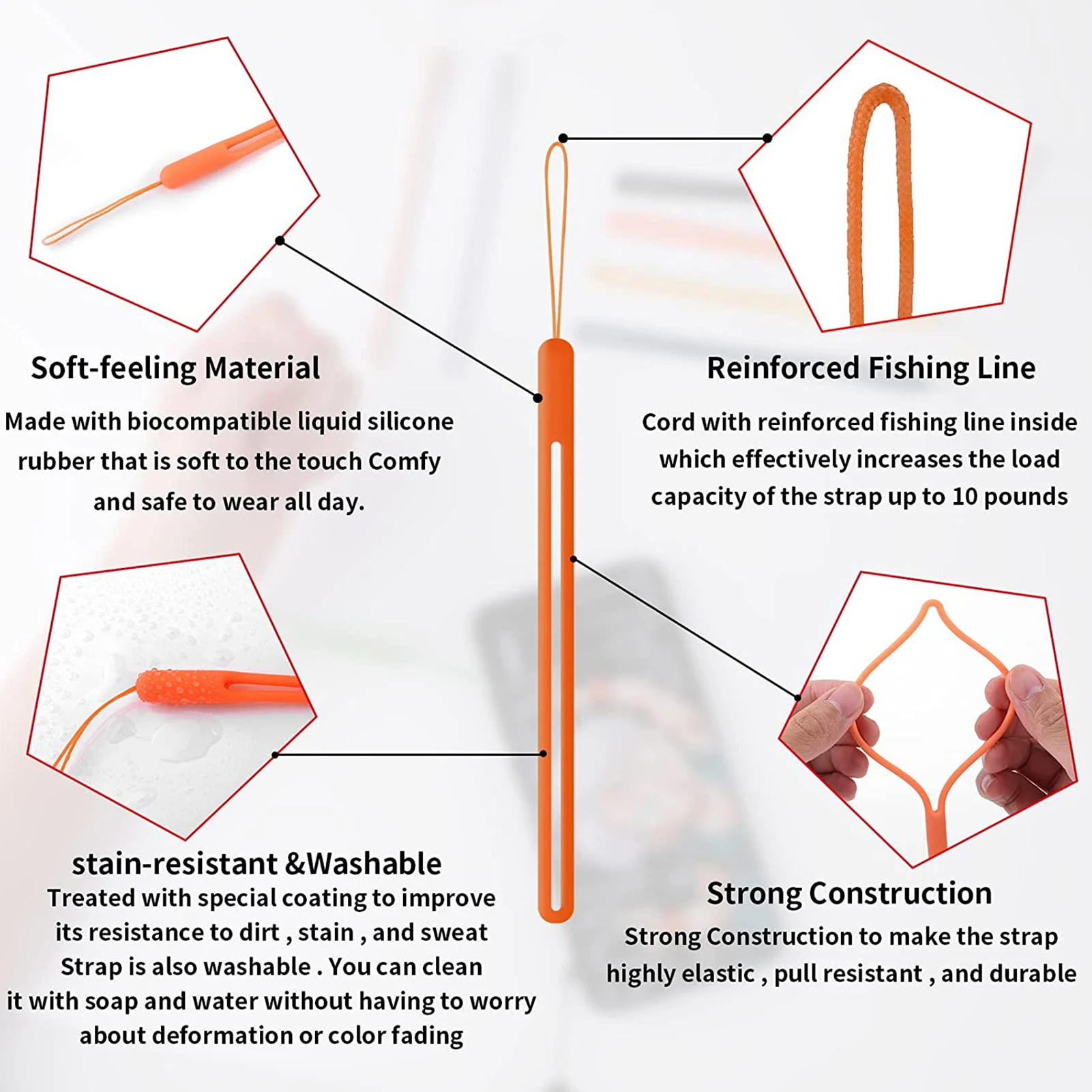 Силиконовый ремешок на запястье маленькие короткие силиконовые резиновые