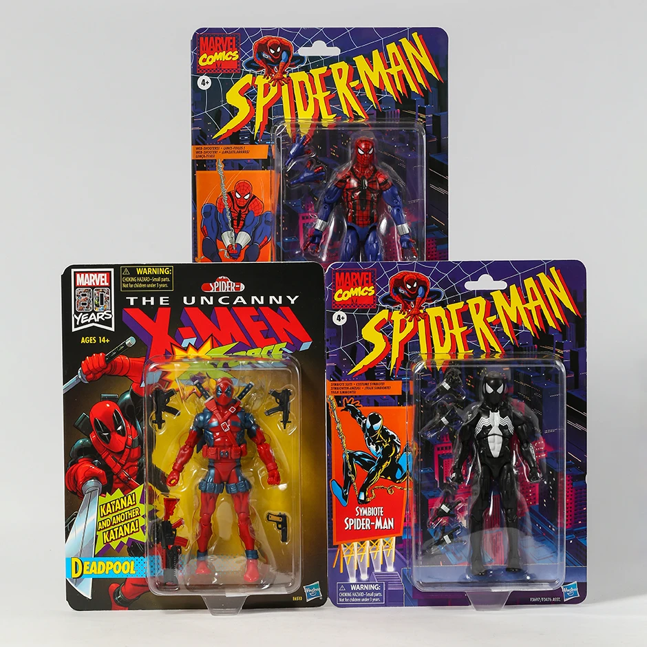 

Marvel X-MEN Deadpool Symbiote Ben Reilly Spiderman Action Figure Figurine Collection Model Toy