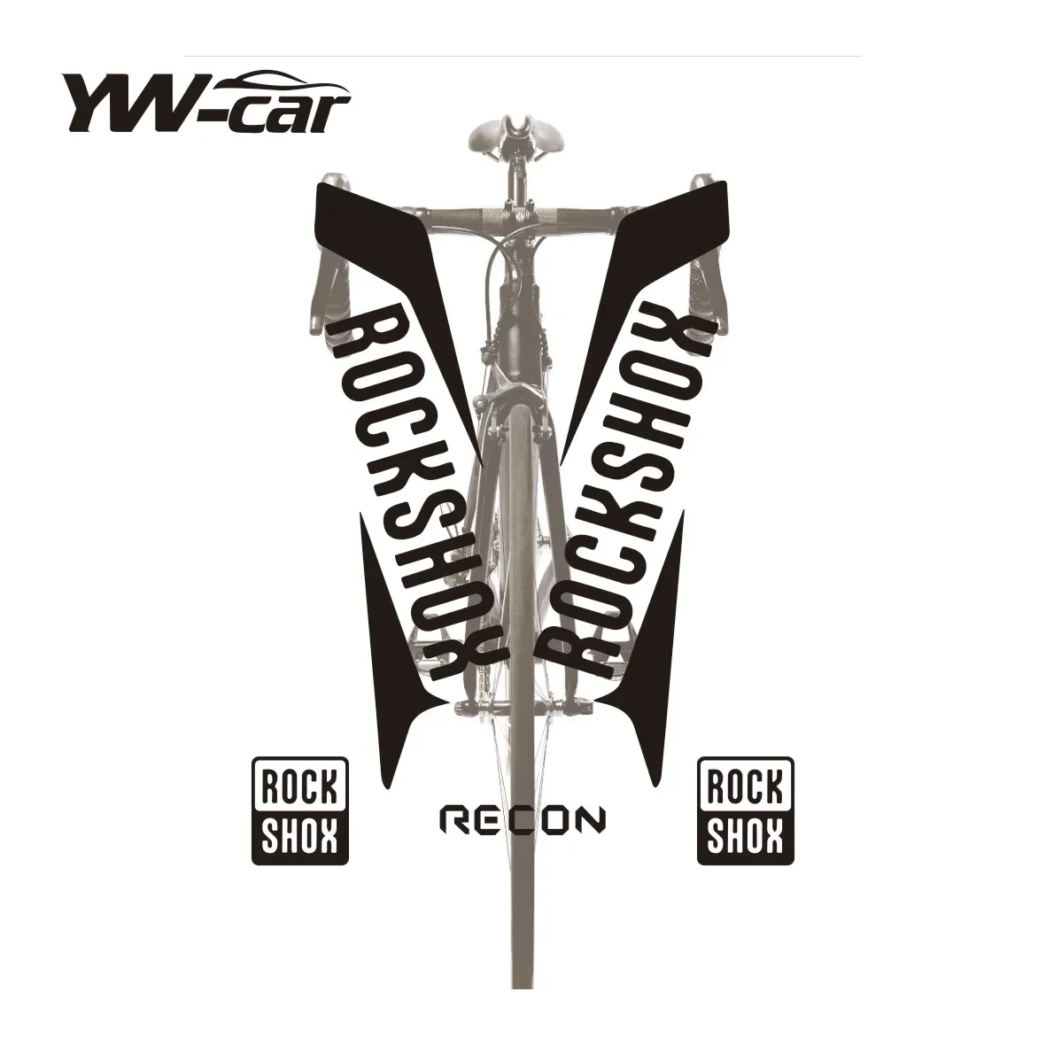 Наклейки на вилку MTB RockShox RECON/PIKE Style 18 см x 8 наклейки переднюю горного велосипеда