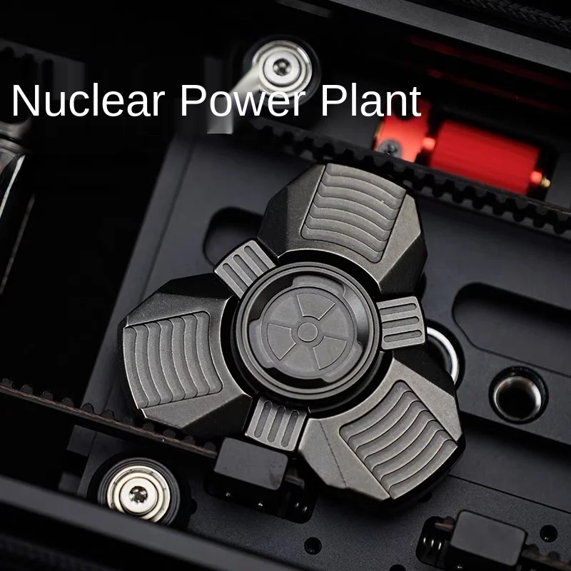 EDC Nuclear Power Plant Fingertip Gyro Waste Soil Technology Three-Leaf Adult Metal Pressure Reduction Toy