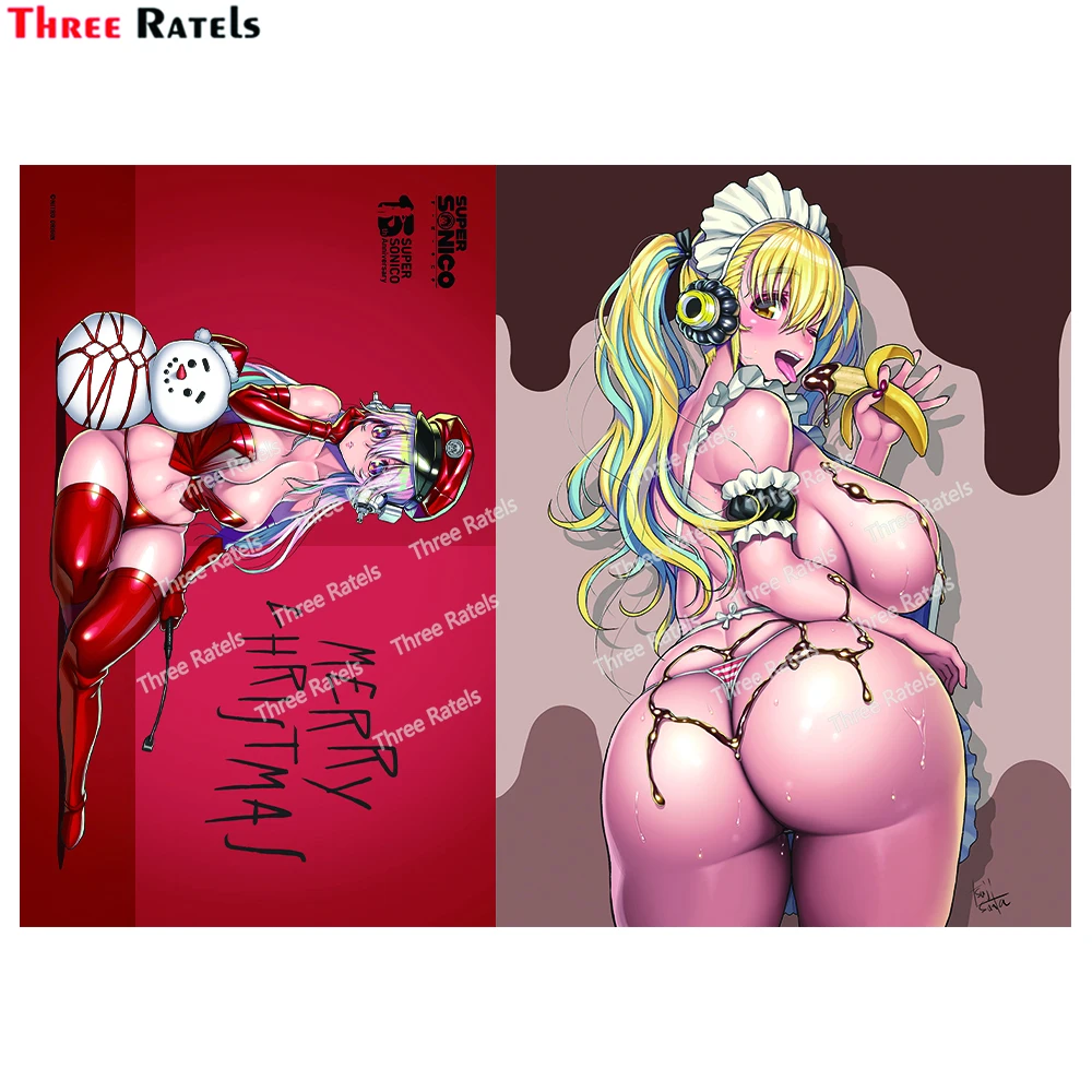 

Three Ratels H464 Sexy Anime Girl Super Sonico Nitroplus Sticker For Car External Decor Auto Accessories Anti Scratch Film
